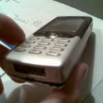 Gammel telefon nedefra